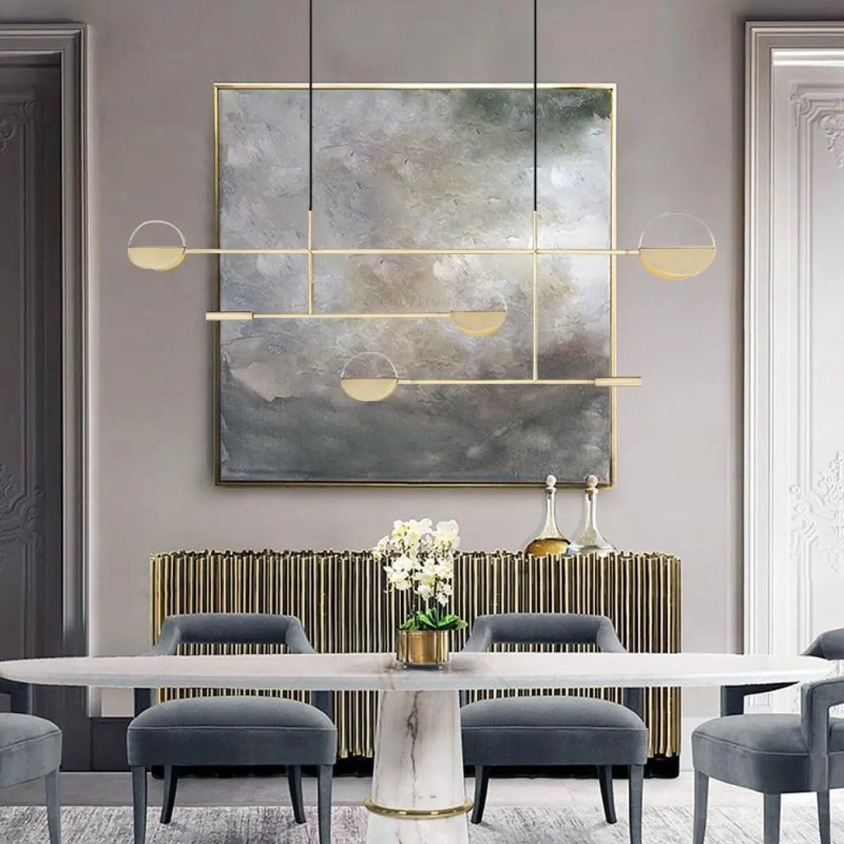 Suspension luminaire salle a manger metal design scandinave