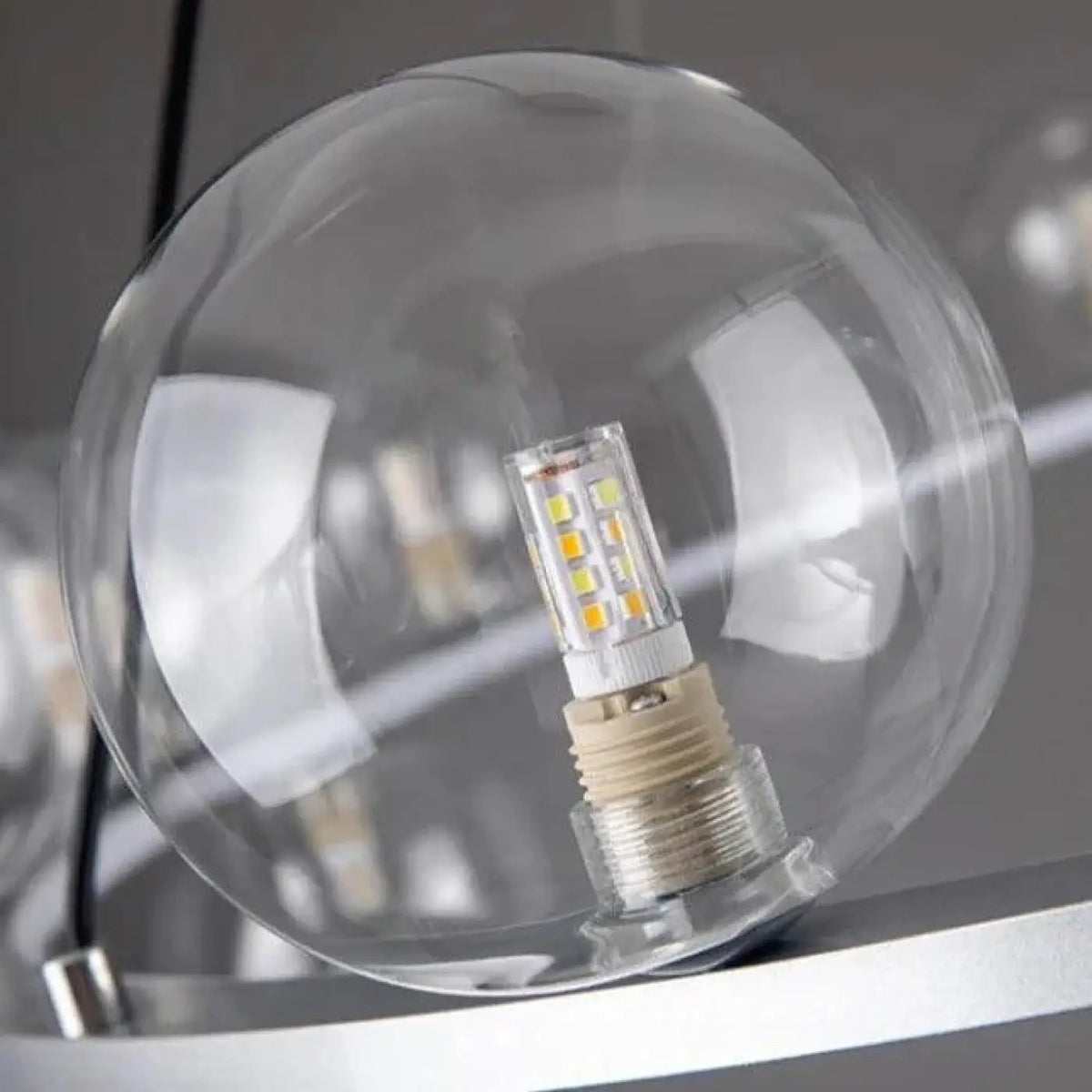 Suspension luminaire salon salle a manger spheres verre