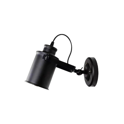 Applique murale intérieur industrielle led cylindre noir suspendu enfant 