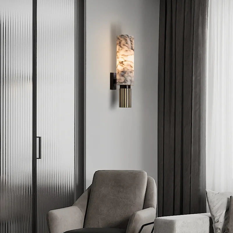 applique-murale-interieur-moderne-led-escalier-tube-marbre-avec-base-rainuree-2
