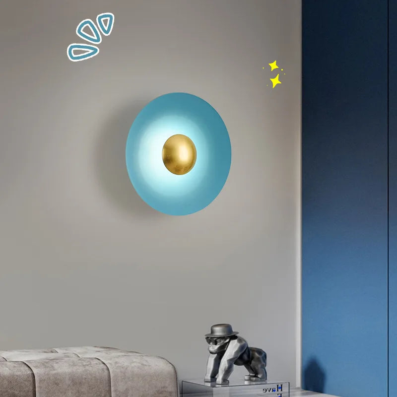 applique-murale-interieur-tete-de-lit-ronde-avec-centre-dore-art-deco-led-3