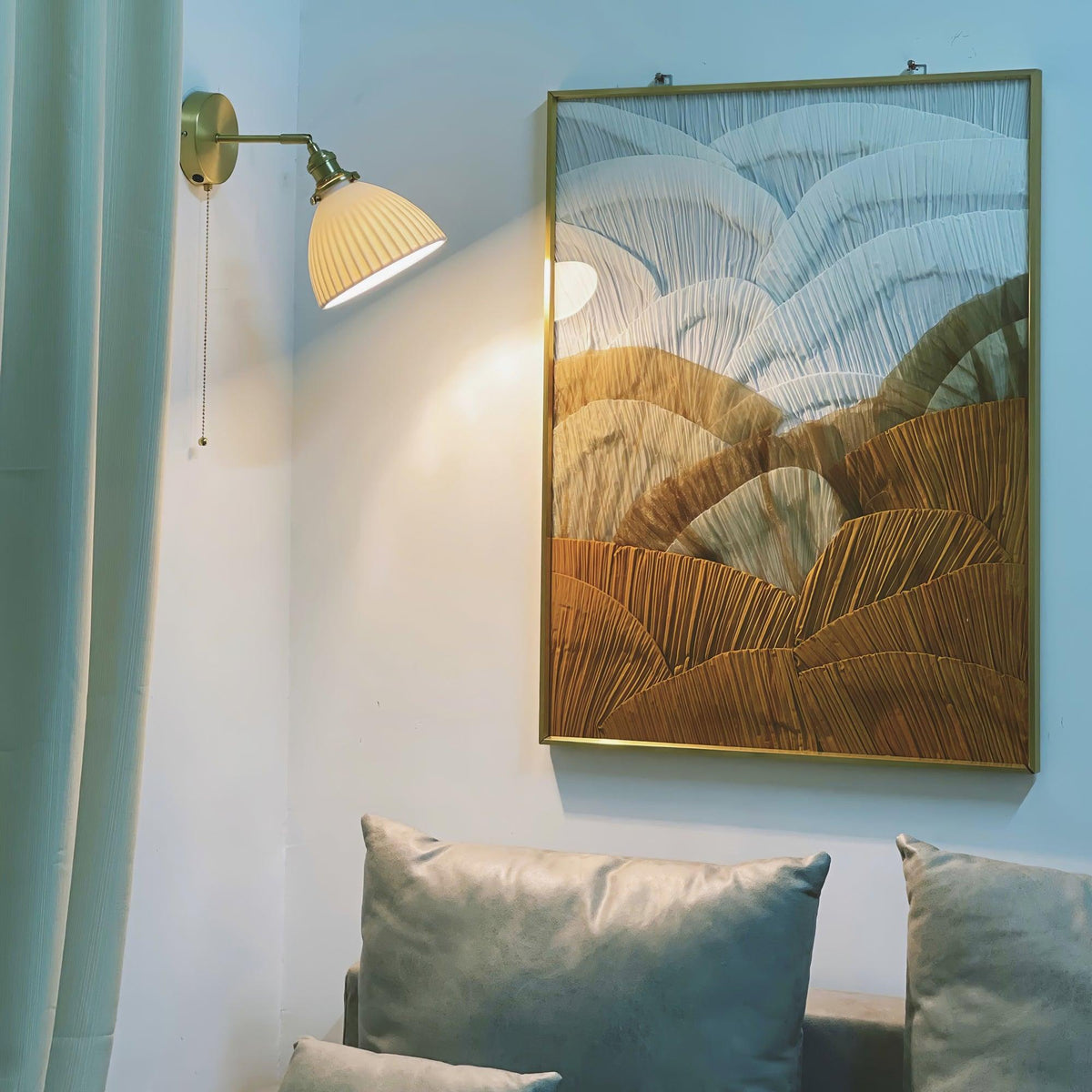 applique-murale-interieur-vintage-tete-de-lit-abat-jour-ceramique-plisse-5