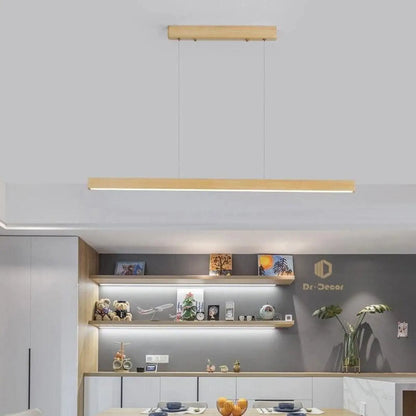 Suspension luminaire bois design cuisine salle a manger
