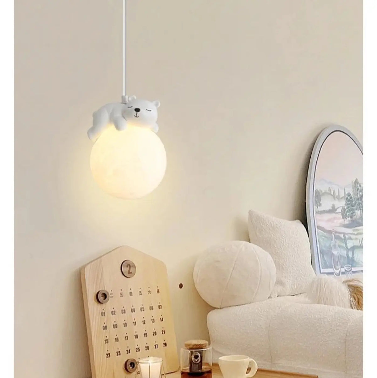 Suspension luminaire chambre design figurines animaux
