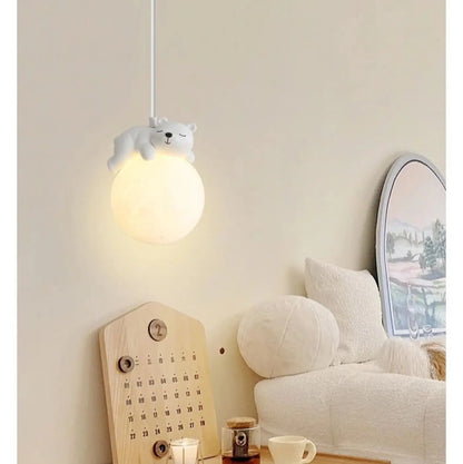 Suspension luminaire chambre design figurines animaux