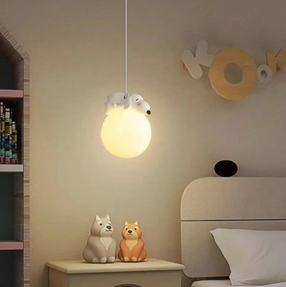 Suspension luminaire chambre design figurines animaux