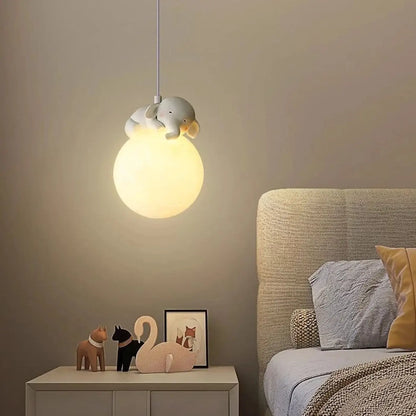 Suspension luminaire chambre design figurines animaux