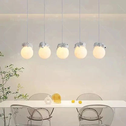 Suspension luminaire chambre design figurines animaux