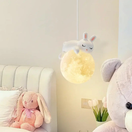 Suspension luminaire chambre design figurines animaux