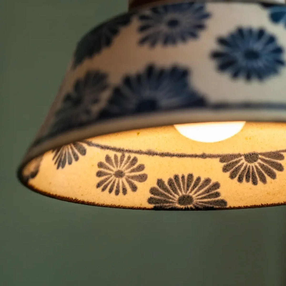 Suspension luminaire cuisine ceramique design rustique