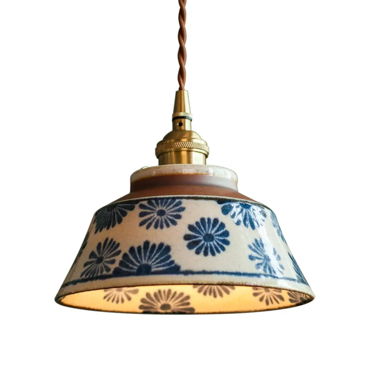 Suspension luminaire cuisine ceramique design rustique