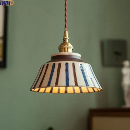 Suspension luminaire cuisine ceramique design rustique