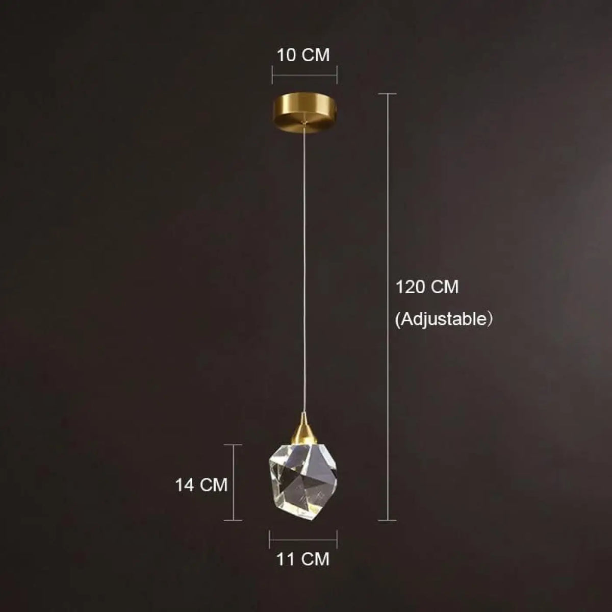 Suspension luminaire cuisine chambre cristal dore design