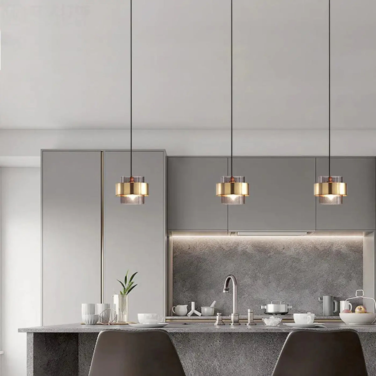 Suspension luminaire cuisine chambre design metal industriel