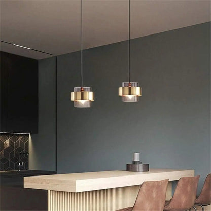 Suspension luminaire cuisine chambre design metal industriel
