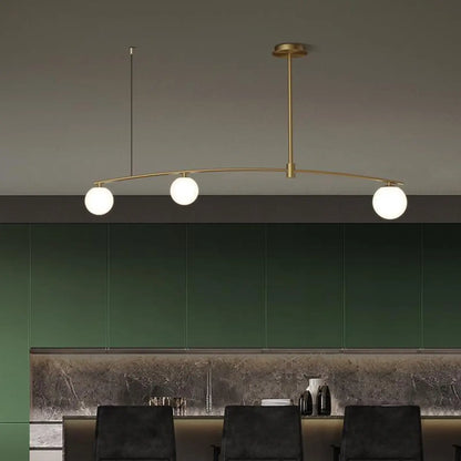 Suspension luminaire cuisine design boule verre