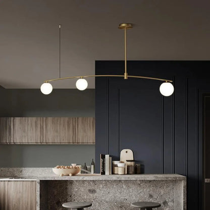 Suspension luminaire cuisine design boule verre