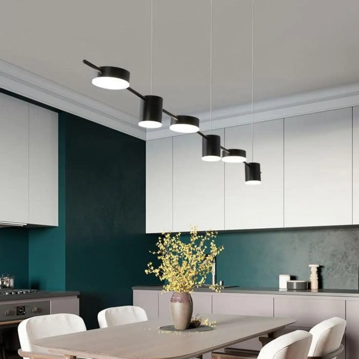 Suspension luminaire cuisine design LED contemporaine