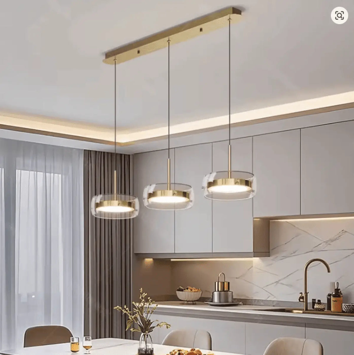 Suspension luminaire cuisine design metal industriel