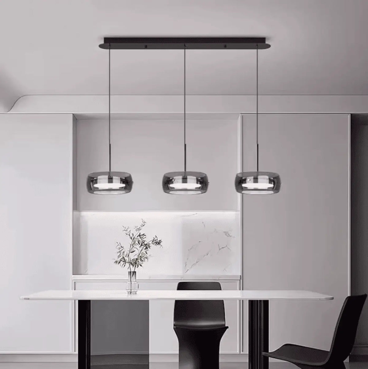 Suspension luminaire cuisine design metal industriel