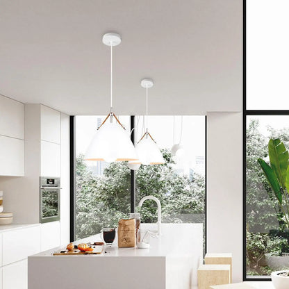 Suspension luminaire cuisine salon design conique
