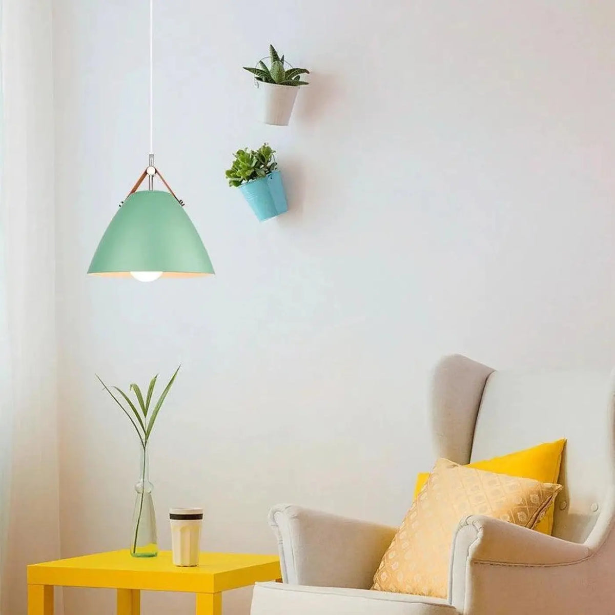 Suspension luminaire cuisine salon design conique