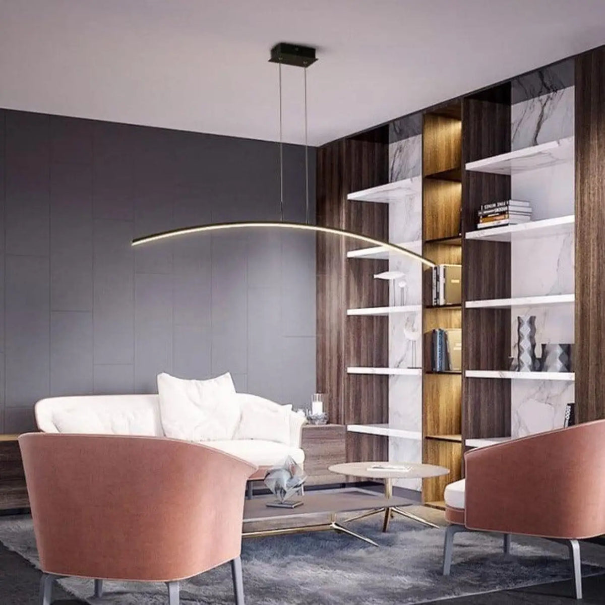 Suspension luminaire cuisine salon design geometrique