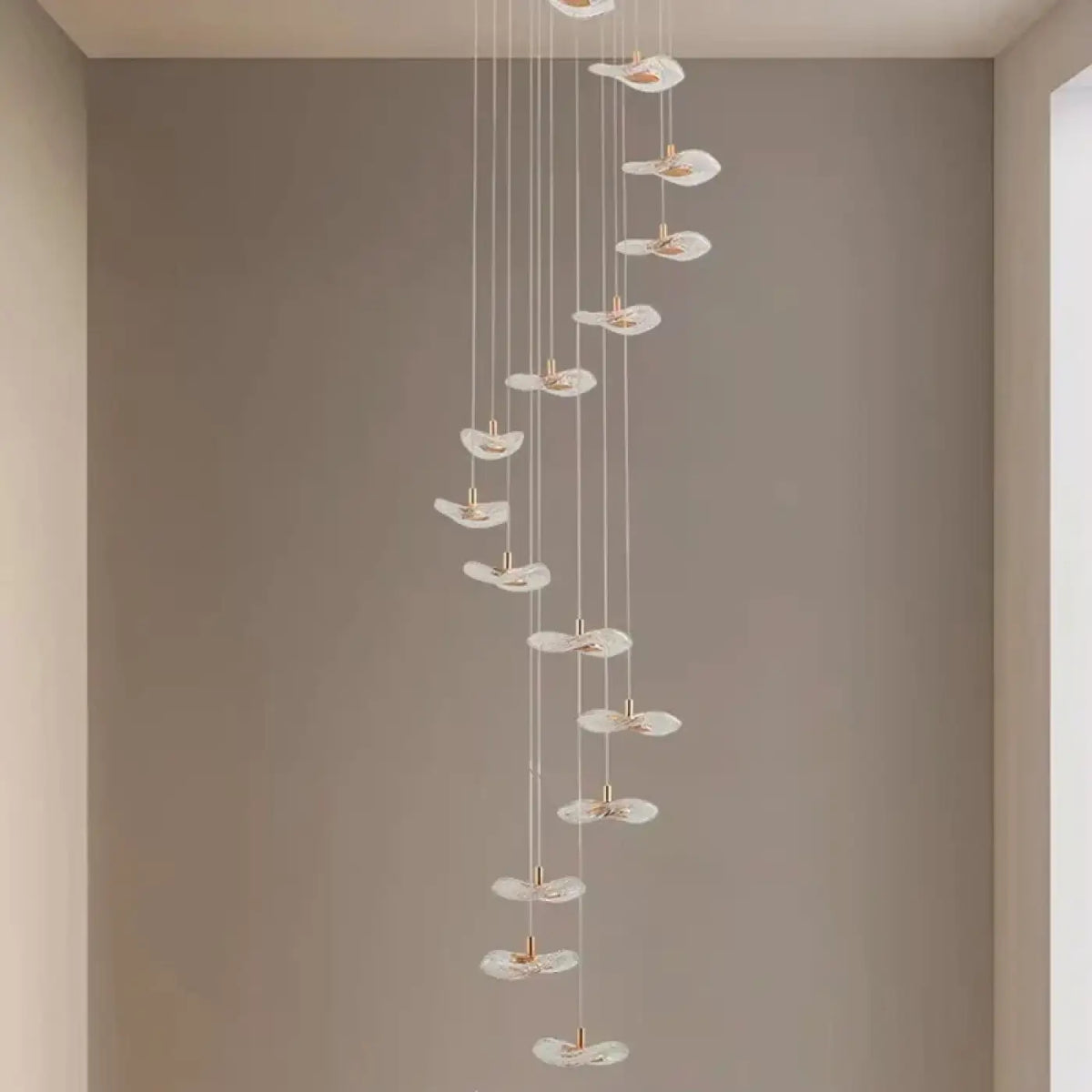 Suspension luminaire escaliers disques modernes design