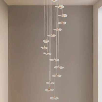 Suspension luminaire escaliers disques modernes design