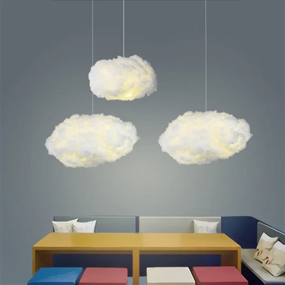 Suspension luminaire nuage coton salon chambre