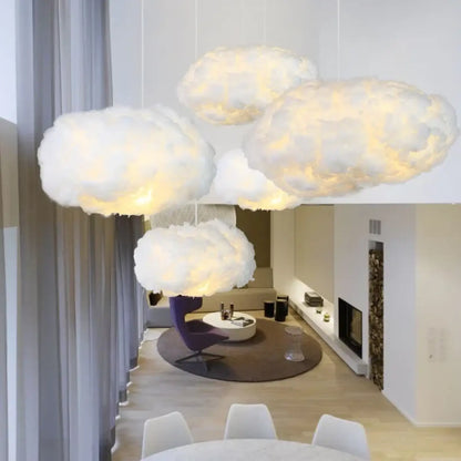 Suspension luminaire nuage coton salon chambre