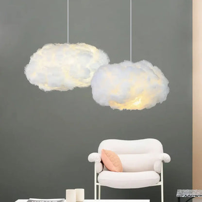 Suspension luminaire nuage coton salon chambre