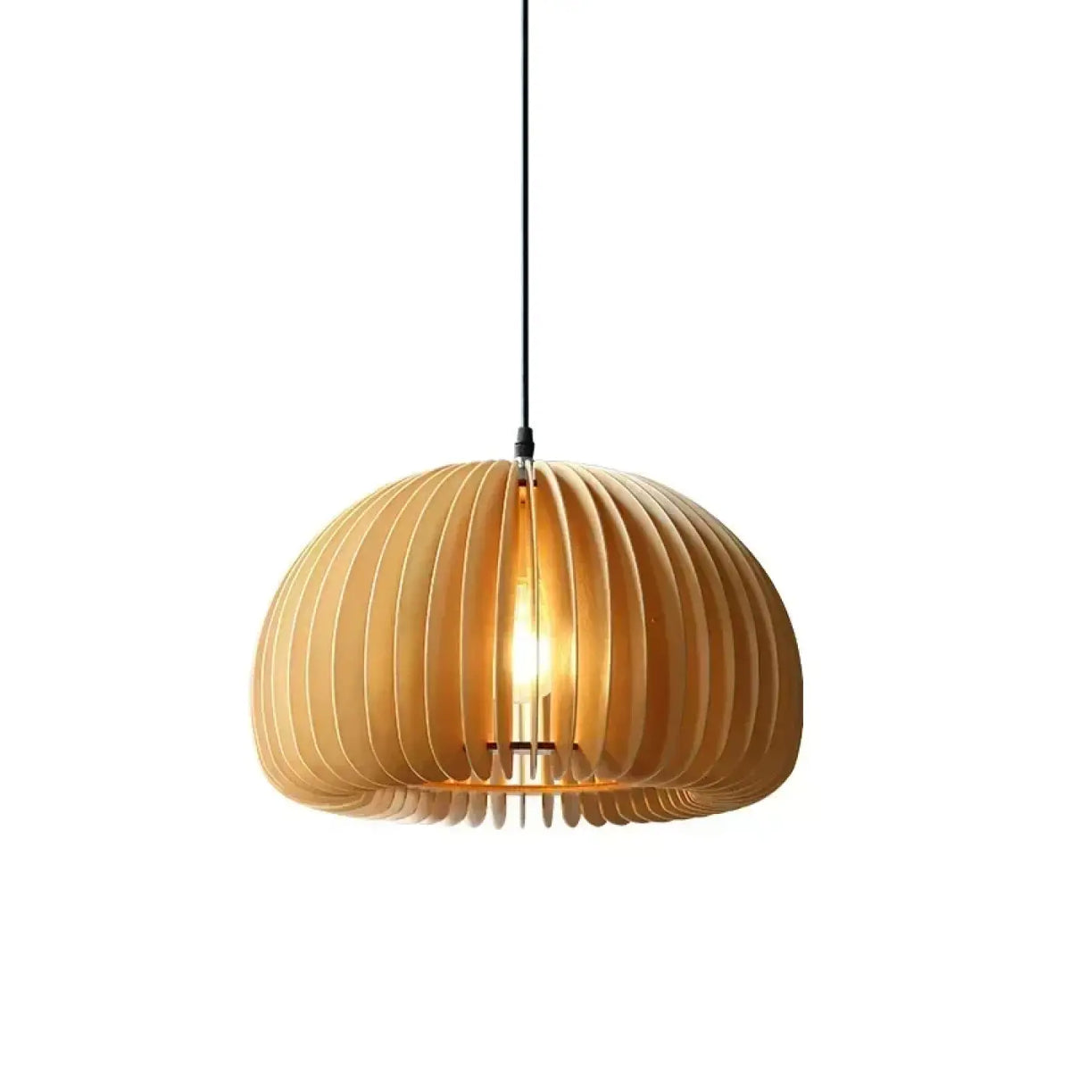 Suspension luminaire salle a manger bois organique
