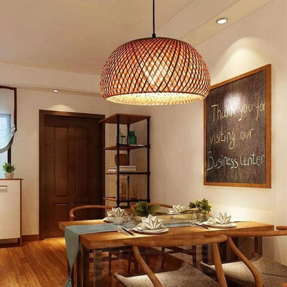 Suspension luminaire salle a manger chambre osier design