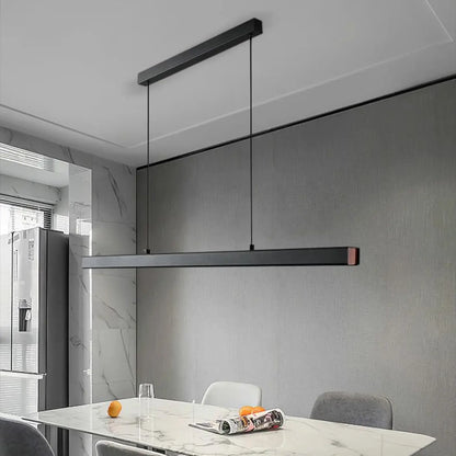 Suspension luminaire salle a manger cuisine lineaire noir