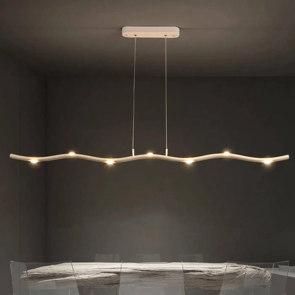 Suspension luminaire salle a manger design branche