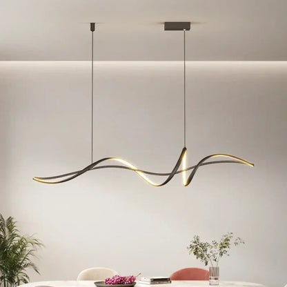 Suspension luminaire salle a manger design fluide