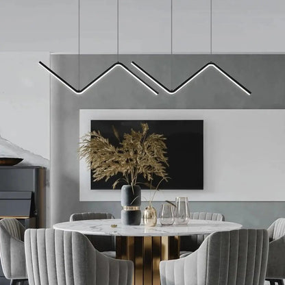 Suspension luminaire salle a manger design geometrique noir