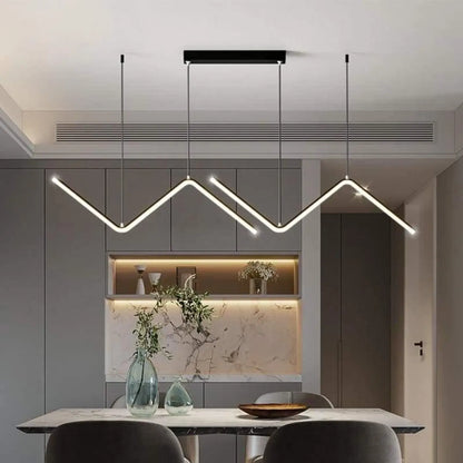 Suspension luminaire salle a manger design geometrique noir