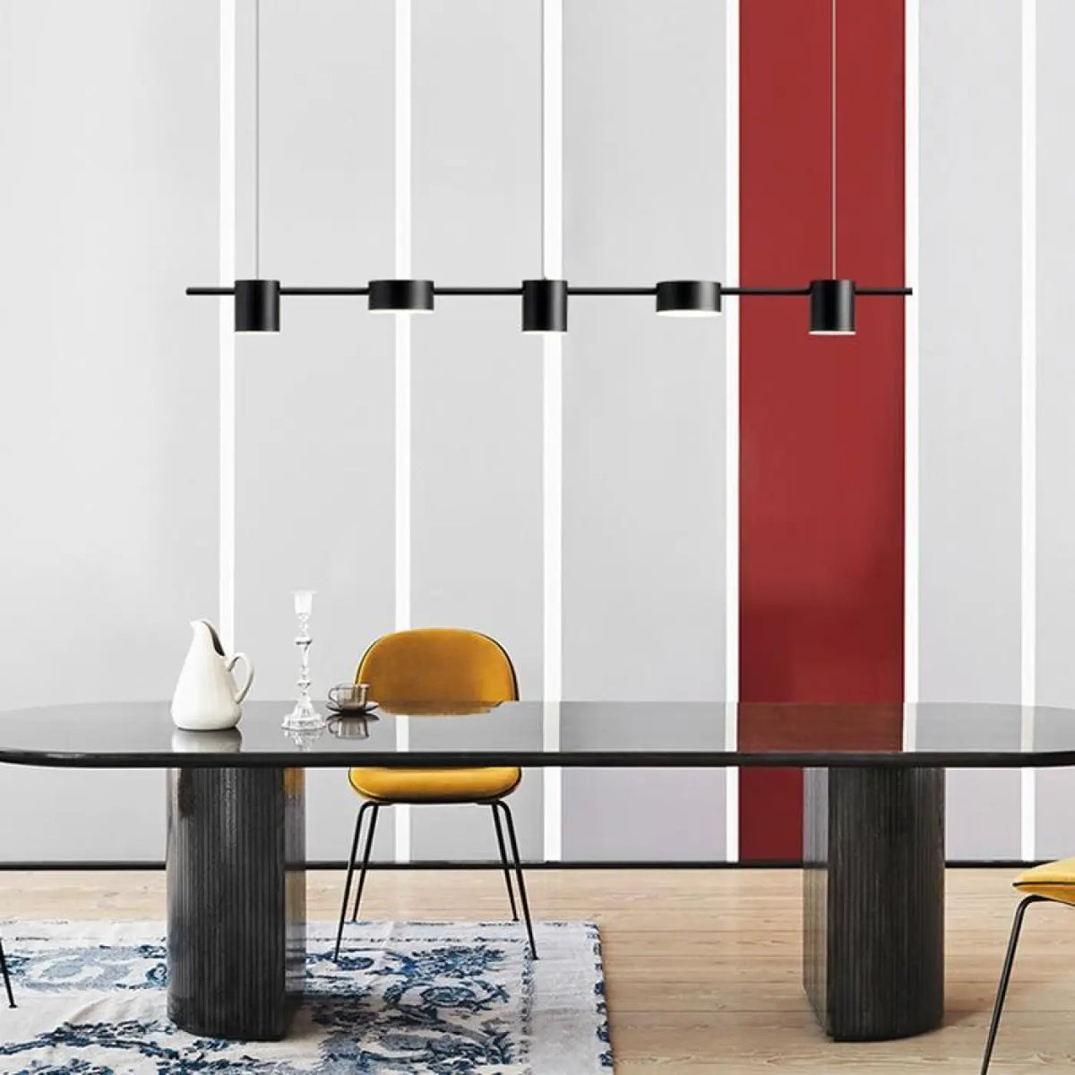 Suspension luminaire salle a manger doree design