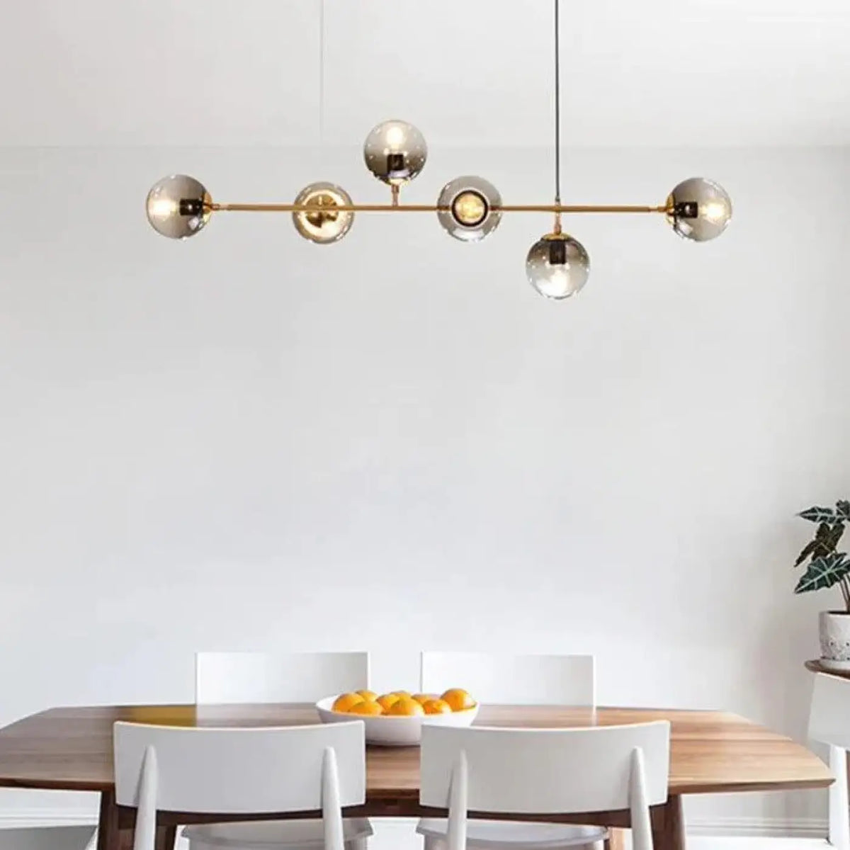 Suspension luminaire salle a manger globes verre design