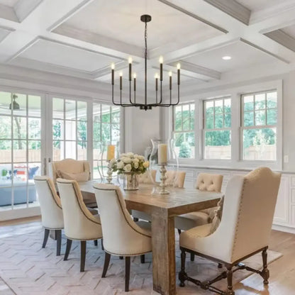 Suspension luminaire salle a manger laiton chandelier design