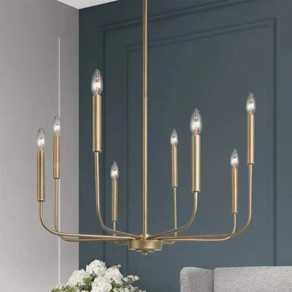 Suspension luminaire salle a manger laiton chandelier design