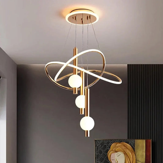 Suspension luminaire salle a manger LED moderne design