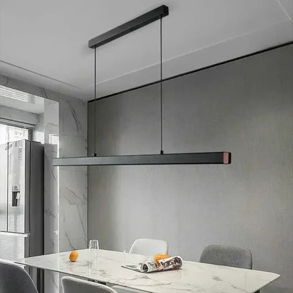 Suspension luminaire salle a manger lineaire noire
