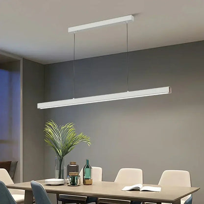 Suspension luminaire salle a manger lineaire noire