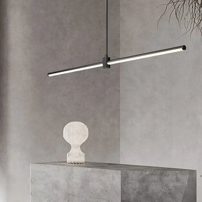 Suspension luminaire salle a manger noir lineaire design