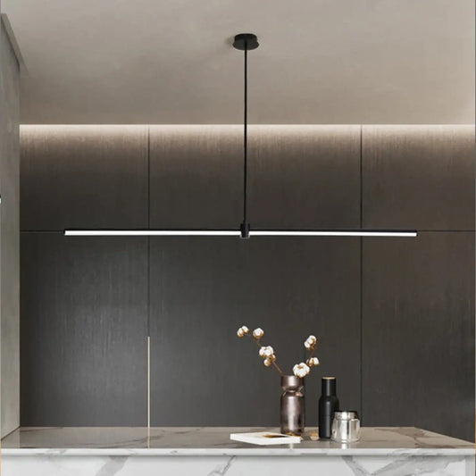 Suspension luminaire salle a manger noir lineaire design