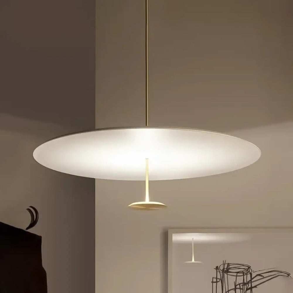 Suspension luminaire salle a manger ovale blanche design