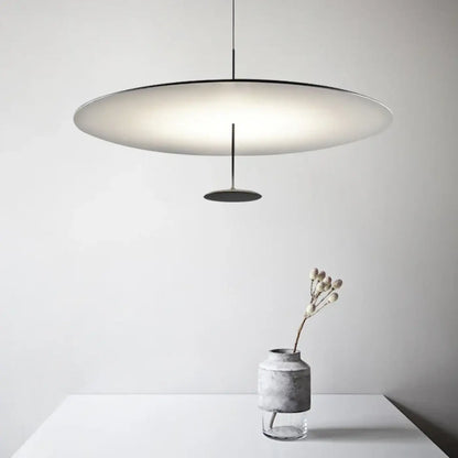 Suspension luminaire salle a manger ovale blanche design